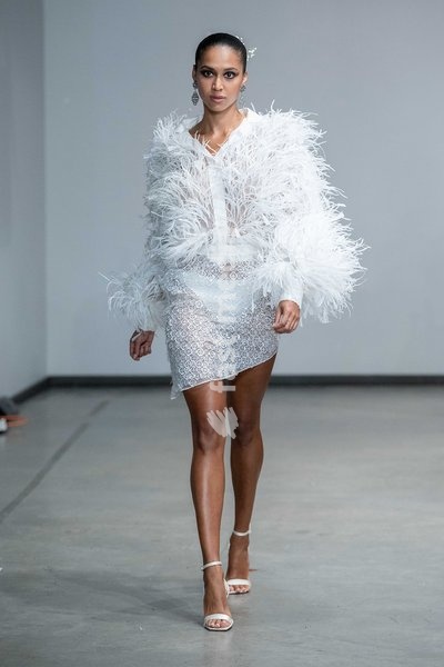 A model walks the runway during the Onalaja Spring Summer 2027 show at London Fashion Week, London, UK, 17 September 2026