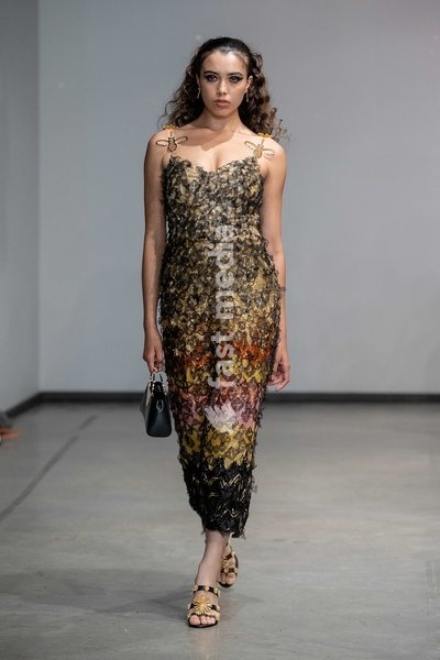 A model walks the runway during the Onalaja Spring Summer 2027 show at London Fashion Week, London, UK, 17 September 2026