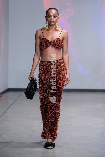 A model walks the runway during the Onalaja Spring Summer 2027 show at London Fashion Week, London, UK, 17 September 2026