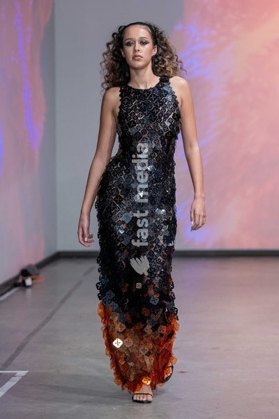 A model walks the runway during the Onalaja Spring Summer 2027 show at London Fashion Week, London, UK, 17 September 2026