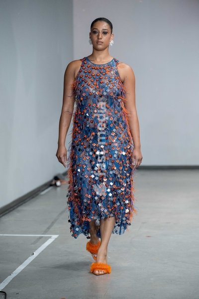 A model walks the runway during the Onalaja Spring Summer 2027 show at London Fashion Week, London, UK, 17 September 2026