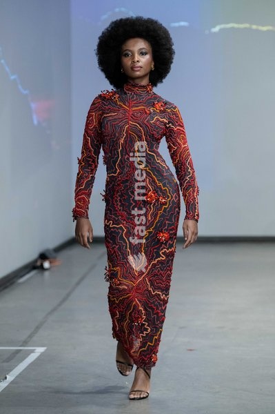 A model walks the runway during the Onalaja Spring Summer 2027 show at London Fashion Week, London, UK, 17 September 2026