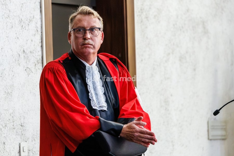 Public Prosecutor Serge Malefason pictured during the composition of the jury for the trial of C. Vanhaverbeke (48), who is facing charges of double murder and attempted murder, before the Assize Court of West-Flanders Province in Brugge, on Monday 21 September 2026