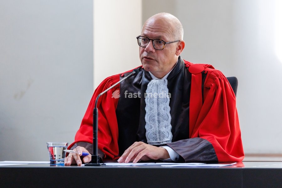 chairman of the court Willem De Pauw pictured during the composition of the jury for the trial of C. Vanhaverbeke (48), who is facing charges of double murder and attempted murder, before the Assize Court of West-Flanders Province in Brugge, on Monday 21 September 2026