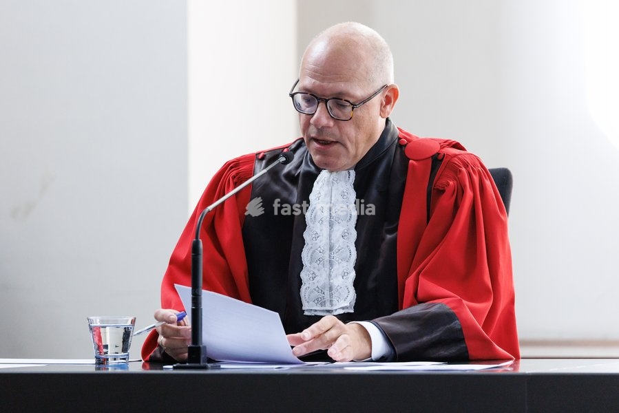 chairman of the court Willem De Pauw pictured during the composition of the jury for the trial of C. Vanhaverbeke (48), who is facing charges of double murder and attempted murder, before the Assize Court of West-Flanders Province in Brugge, on Monday 21 September 2026