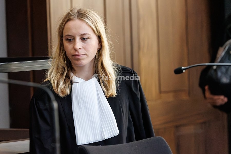 lawyer Hannah Laureyns pictured during the composition of the jury for the trial of C. Vanhaverbeke (48), who is facing charges of double murder and attempted murder, before the Assize Court of West-Flanders Province in Brugge, on Monday 21 September 2026