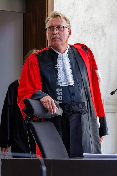 Public Prosecutor Serge Malefason pictured during the composition of the jury for the trial of C. Vanhaverbeke (48), who is facing charges of double murder and attempted murder, before the Assize Court of West-Flanders Province in Brugge, on Monday 21 September 2026