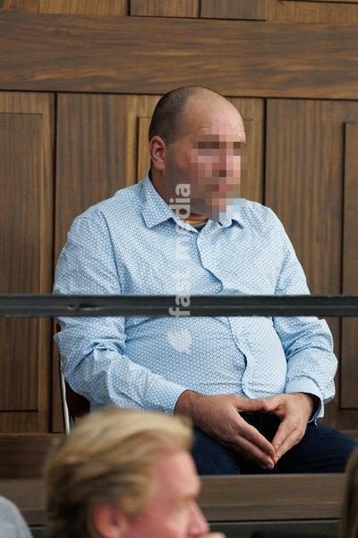 the accused Chris Vanhaverbeke pictured during the composition of the jury for the trial of C. Vanhaverbeke (48), who is facing charges of double murder and attempted murder, before the Assize Court of West-Flanders Province in Brugge, on Monday 21 September 2026