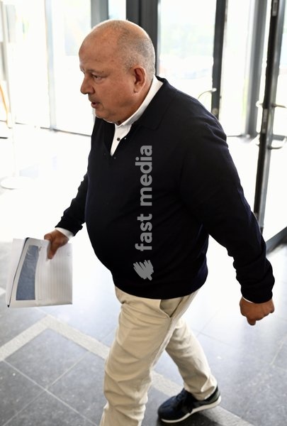 The accused Nicolas Ullens de Schooten pictured in the justice palace as he arrives for the jury selection session for the assize trial of N. Ullens de Schooten at the Assize Court of the Brabant Wallon province in Nivelles, Monday 21 September 2026. Ullens is accused of killing his step-mother, 70…