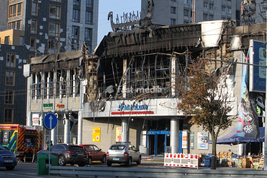 The New Continent shopping centre shows extensive damage after being set ablaze by a targeted Russian jet-drone strike on Saturday evening, September 19, 2026, Dnipro, Ukraine, September 20, 2026