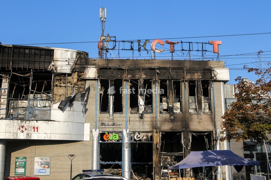 The New Continent shopping centre shows extensive damage after being set ablaze by a targeted Russian jet-drone strike on Saturday evening, September 19, 2026, Dnipro, Ukraine, September 20, 2026