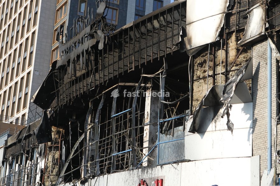 The New Continent shopping centre shows extensive damage after being set ablaze by a targeted Russian jet-drone strike on Saturday evening, September 19, 2026, Dnipro, Ukraine, September 20, 2026