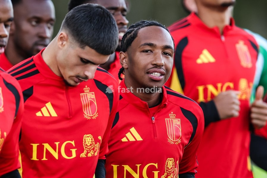 Belgium's Malick Fofana pictured during a training session of the Red Devils, the Belgian national soccer team, at the national training center in Tubize, Monday 21 September 2026. The team is preparing for fixtures in the UEFA Nations League competition