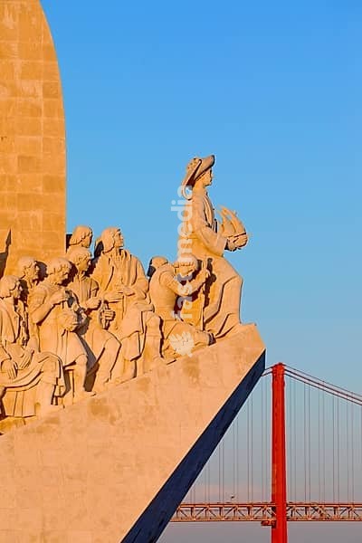 Monument to the Discoveries (Padrao dos Descobrimentos) at sunset, Belem, Lisbon, Portugal