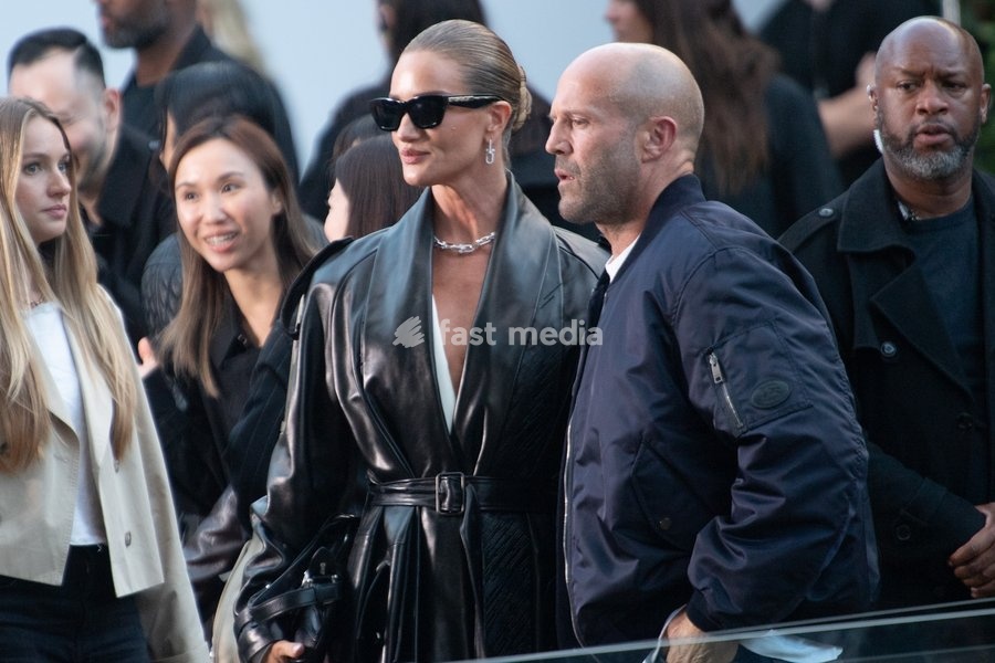 Rosie Huntington Whiteley and husband Jason Statham attends Burberry's SS27 Runway Show during London Fashion Week at Chelsea College of Arts, London, England, UK on Monday 21 September, 2026