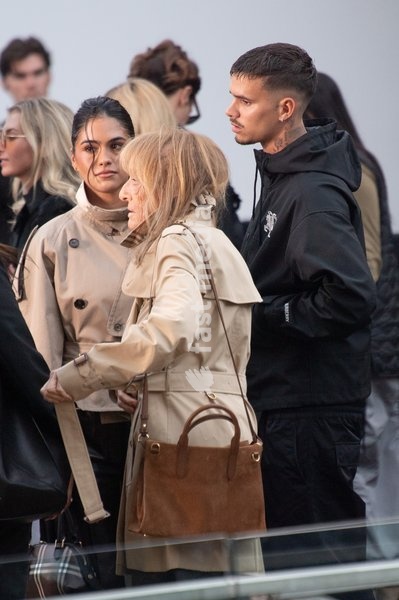 Romeo Beckham and Kim Turnbull attends Burberry's SS27 Runway Show during London Fashion Week at Chelsea College of Arts, London, England, UK on Monday 21 September, 2026