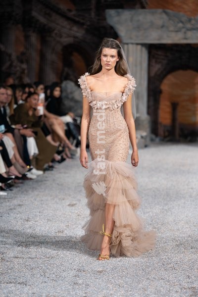 A model walks the runway at the Aadnevik Catwalk Show 2026 on September 21, 2026 in London, England