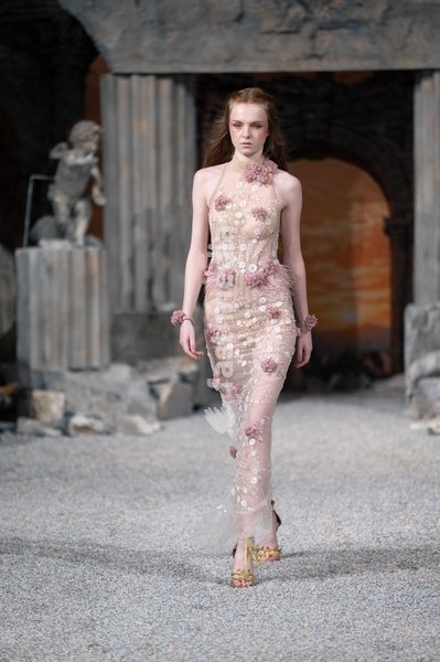 A model walks the runway at the Aadnevik Catwalk Show 2026 on September 21, 2026 in London, England
