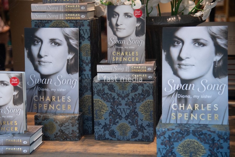 A general view of Earl Spencer's (Charles Spencer) new book, a memorial of his late sister Princess Diana titled 'Swan Song: Diana, My Sister' at Waterstones Piccadilly in London, England, UK on Tuesday 22 September, 2026 which is being released today