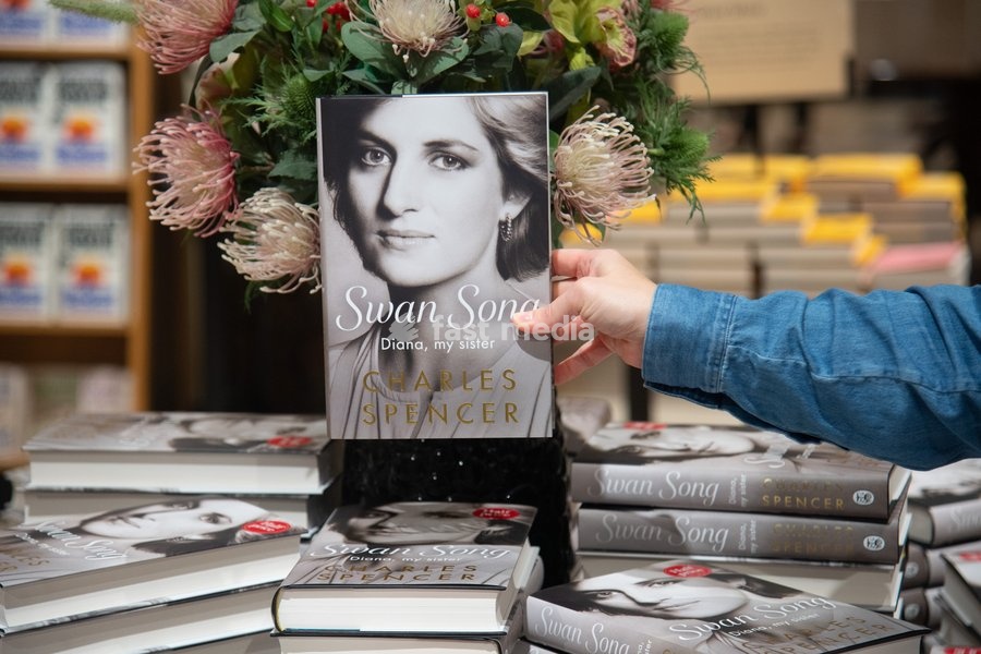 A general view of Earl Spencer's (Charles Spencer) new book, a memorial of his late sister Princess Diana titled 'Swan Song: Diana, My Sister' at Waterstones Piccadilly in London, England, UK on Tuesday 22 September, 2026 which is being released today