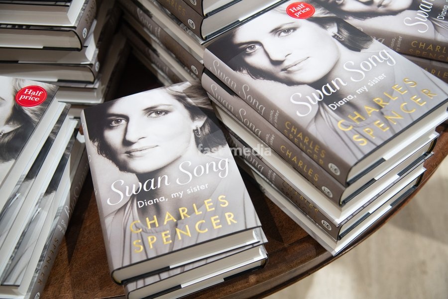 A general view of Earl Spencer's (Charles Spencer) new book, a memorial of his late sister Princess Diana titled 'Swan Song: Diana, My Sister' at Waterstones Piccadilly in London, England, UK on Tuesday 22 September, 2026 which is being released today