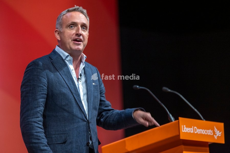 22 September 2026 - Brighton, UK. Alex Cole-Hamilton, Leader of the Scottish Liberal Democrats and MSP for Edinburgh North Western, delivers a speech on the final day of the Liberal Democrat Autumn Conference in Brighton