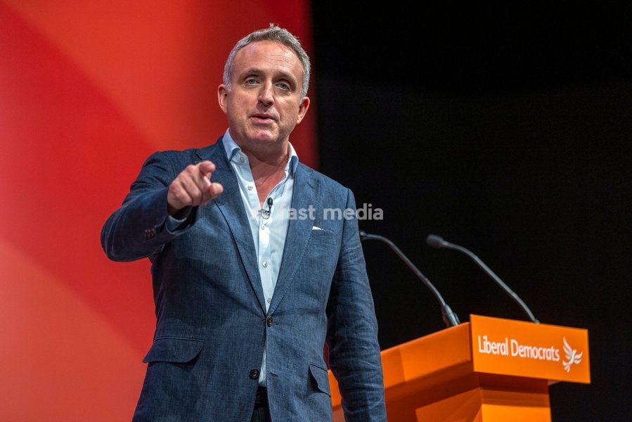 22 September 2026 - Brighton, UK. Alex Cole-Hamilton, Leader of the Scottish Liberal Democrats and MSP for Edinburgh North Western, delivers a speech on the final day of the Liberal Democrat Autumn Conference in Brighton