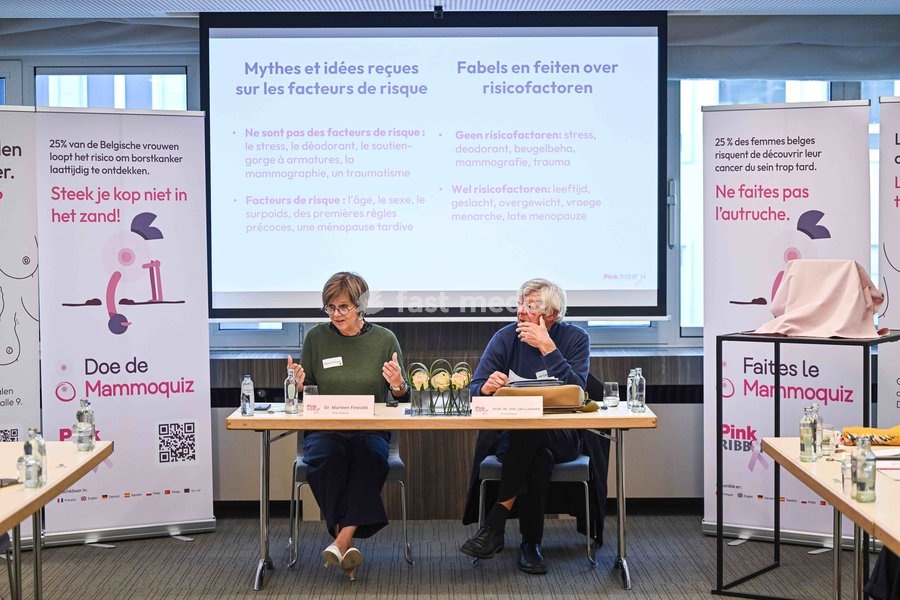 FOCUS COVERAGE, DISTRIBUTION REQUESTED TO BELGA a press conference of the 'Pink Ribbon' Breast Cancer awareness organization at the VBO / FEB Federation of Enterprises, on Tuesday 22 September 2026 in Brussels