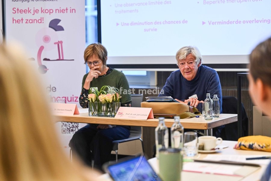 FOCUS COVERAGE, DISTRIBUTION REQUESTED TO BELGA a press conference of the 'Pink Ribbon' Breast Cancer awareness organization at the VBO / FEB Federation of Enterprises, on Tuesday 22 September 2026 in Brussels