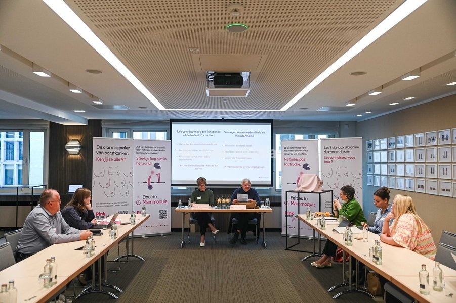 FOCUS COVERAGE, DISTRIBUTION REQUESTED TO BELGA a press conference of the 'Pink Ribbon' Breast Cancer awareness organization at the VBO / FEB Federation of Enterprises, on Tuesday 22 September 2026 in Brussels