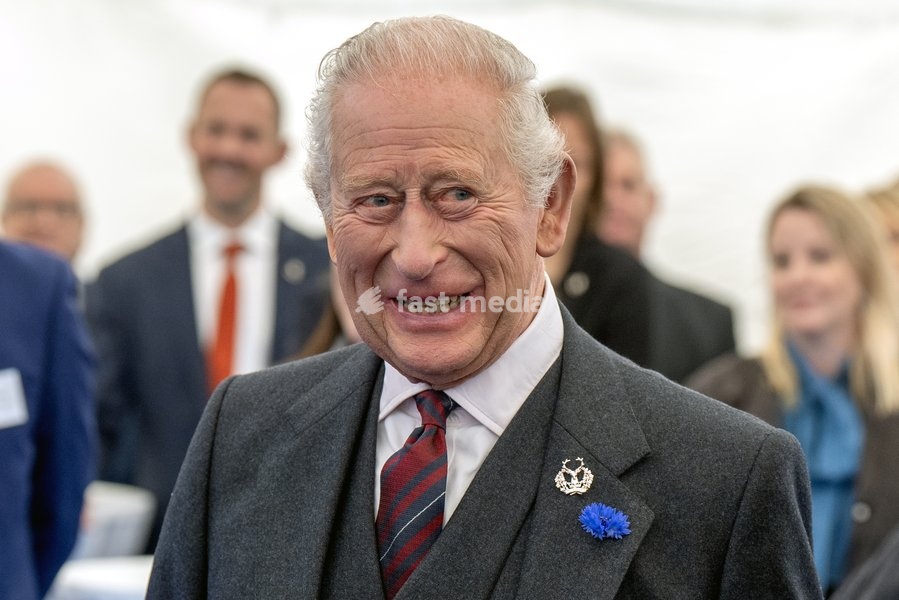 King Charles III during a visit to Peterhead Port, Aberdeenshire, to meet organisations involved in the area's local energy ecosystem, which is helping to drive the UK's transition to clean and renewable energy. Picture date: Tuesday September 22, 2026