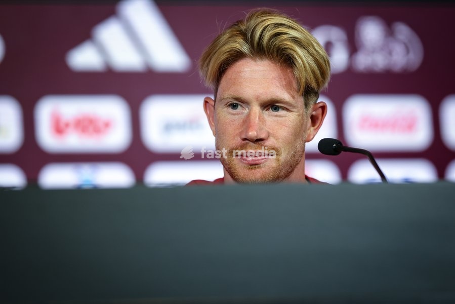 Belgium's Kevin De Bruyne pictured during a press conference of the Red Devils, the Belgian national soccer team, at the national training center in Tubize, Tuesday 22 September 2026. The team is preparing for fixtures in the UEFA Nations League competition