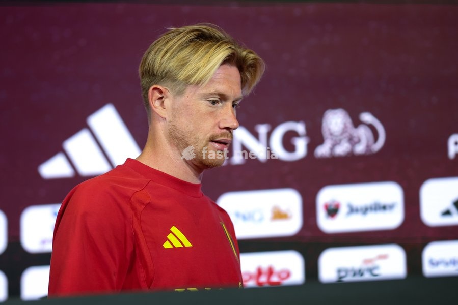 Belgium's Kevin De Bruyne pictured during a press conference of the Red Devils, the Belgian national soccer team, at the national training center in Tubize, Tuesday 22 September 2026. The team is preparing for fixtures in the UEFA Nations League competition