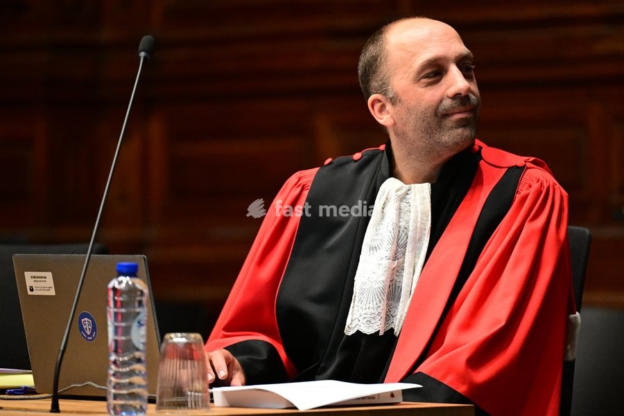 Prosecutor General Maarten Sobrie pictured during the jury selection session for the assize trial of C. Huyghe (64) of Puurs-Sint-Amands, who is accused of matricide, at the Antwerp Assize Court, on Tuesday 22 September 2026. Nearly six years ago, she administered medication to her 81-year-old…