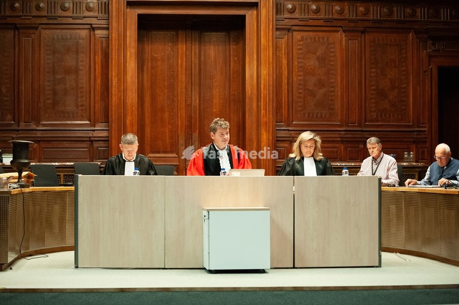 Chairman of the court Vincent Roelants pictured during the jury selection session for the assize trial of C. Huyghe (64) of Puurs-Sint-Amands, who is accused of matricide, at the Antwerp Assize Court, on Sunday 21 September 2025. Nearly six years ago, she administered medication to her 81-year-old…