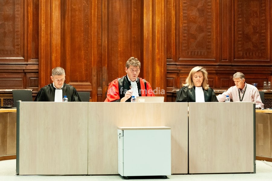 Chairman of the court Vincent Roelants pictured during the jury selection session for the assize trial of C. Huyghe (64) of Puurs-Sint-Amands, who is accused of matricide, at the Antwerp Assize Court, on Sunday 21 September 2025. Nearly six years ago, she administered medication to her 81-year-old…