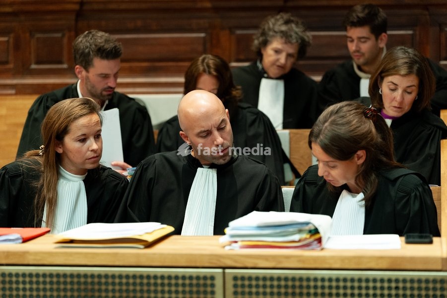 Lawyer of the civil parties pictured during the jury selection session for the assize trial of C. Huyghe (64) of Puurs-Sint-Amands, who is accused of matricide, at the Antwerp Assize Court, on Sunday 21 September 2025. Nearly six years ago, she administered medication to her 81-year-old mother, who…