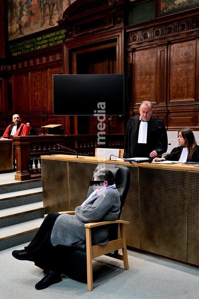 The accused is pictured during the jury selection session for the assize trial of C. Huyghe (64) of Puurs-Sint-Amands, who is accused of matricide, at the Antwerp Assize Court, on Tuesday 22 September 2026. Nearly six years ago, she administered medication to her 81-year-old mother, who had…