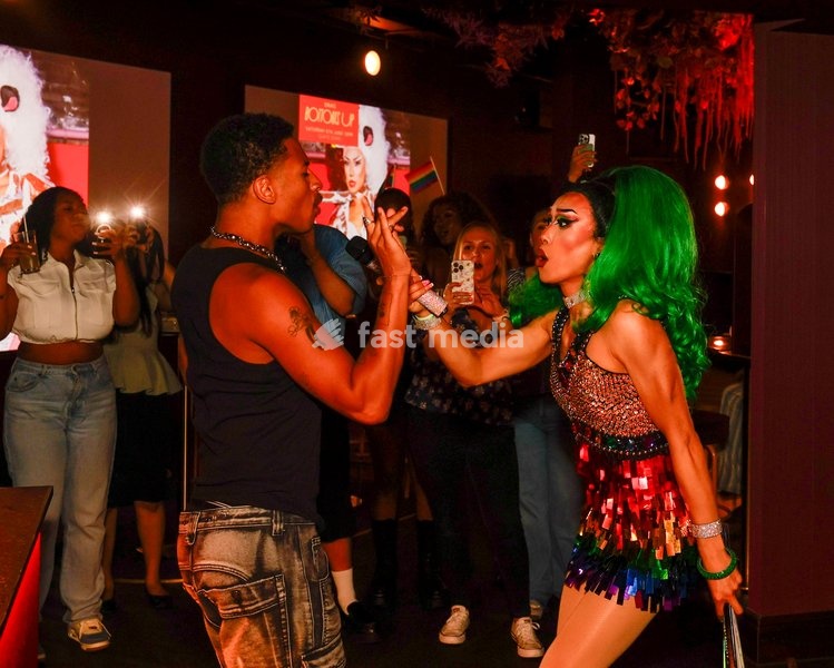 Tyreece Nye and Tequila Thirst at the Drag Bottoms Up Brunch at Clays Bar in Soho, London, United Kingdom