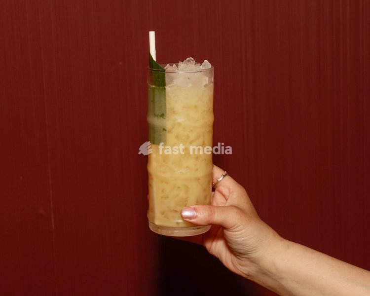 Sun-Trap Colad with Havana spiced rum, limoncello, coconut, pineapple and citrus at the Drag Bottoms Up Brunch at Clays Bar