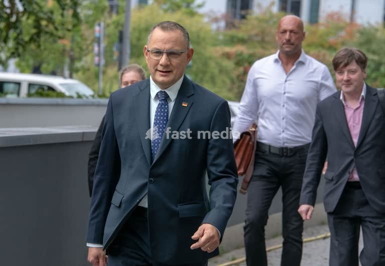 Tino Chrupalla, politician, AfD, Germany; the AfD’s federal spokesperson at the press conference held at the Federal Press Conference Centre the day after the state elections in Mecklenburg-Western Pomerania and the House of Representatives elections in Berlin. Berlin, 21 September 2026