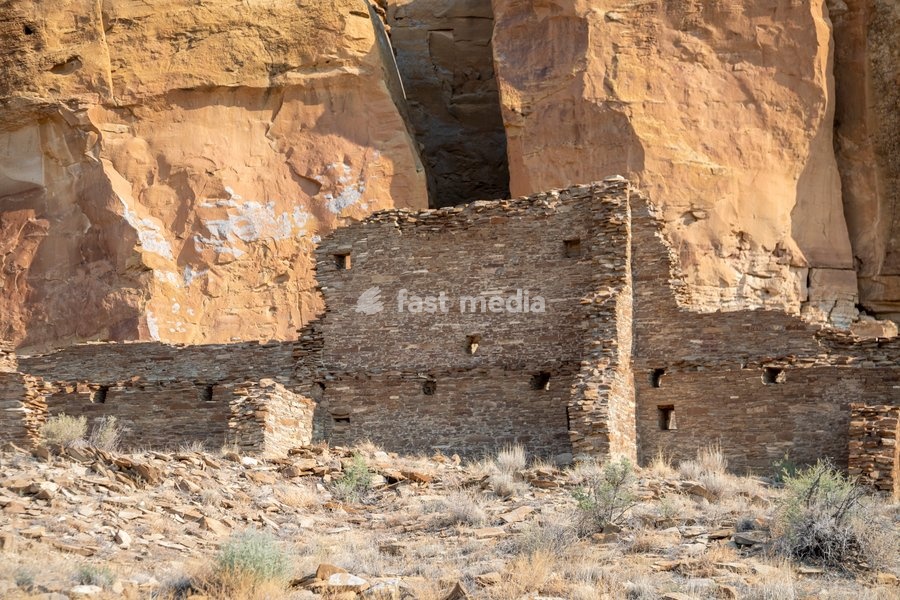 Chetro Keti at Chaco Culture National Historical Park in New Mexico. The park preserves the remnants of the Chacoan culture that thrived here from the mid 800s to the late 1100s. Many supporters of the Park are opposing the Trump Administration's plan to remove a buffer zone that prohibits drilling…