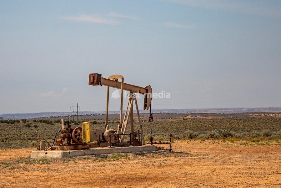 Nageezi, New Mexico, An oil well along the entrance road to Chaco Culture National Historical Park. The Trump Administration wants to remove a buffer zone that prohibits drilling and mineral mining closer to the park