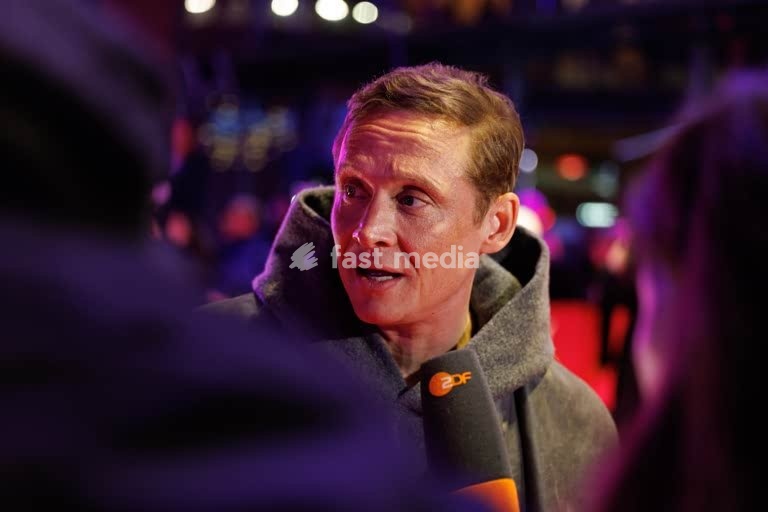 Matthias Schweighöfer, actor and film director, Germany. 76th Berlinale; portrait on the red carpet ahead of the premiere of the feature film *No Good Men*, the opening event of the International Film Festival. Berlin, 12 February 2026