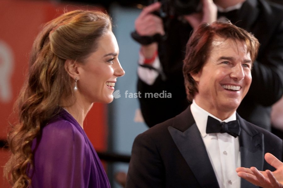 Catherine Princess of Wales and Tom Cruise at Digger Global Film Premiere, London, UK, on 22nd September 2026