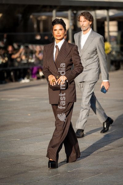 Victoria Barbara arrives at Vogue world show during the Milan Fashion Week - Womenswear Spring/Summer 2027 in Milan, Italy, on 22 September 2026