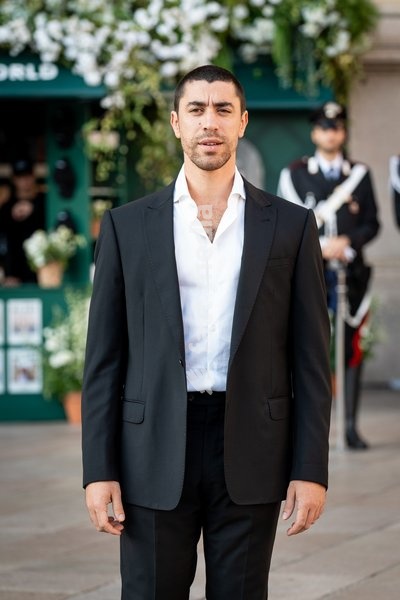 Eduardo Scarpetta arrives at Vogue world show during the Milan Fashion Week - Womenswear Spring/Summer 2027 in Milan, Italy, on 22 September 2026