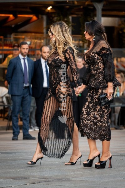 Heidi Klum arrives at Vogue world show during the Milan Fashion Week - Womenswear Spring/Summer 2027 in Milan, Italy, on 22 September 2026