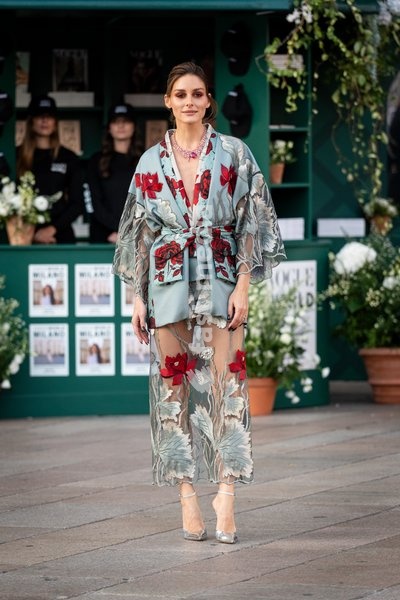 Olivia Palermo arrives at Vogue world show during the Milan Fashion Week - Womenswear Spring/Summer 2027 in Milan, Italy, on 22 September 2026