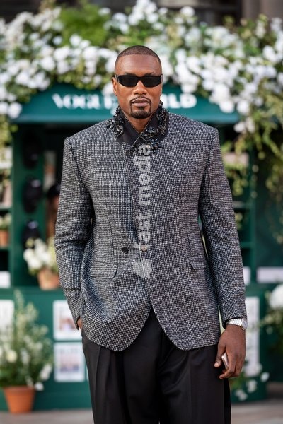 Serge Ibaka arrives at Vogue world show during the Milan Fashion Week - Womenswear Spring/Summer 2027 in Milan, Italy, on 22 September 2026